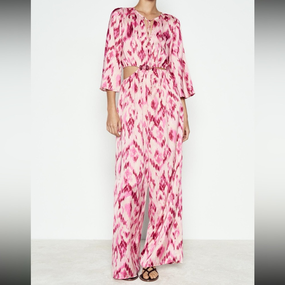 New Cut out Printed Jumpsuit